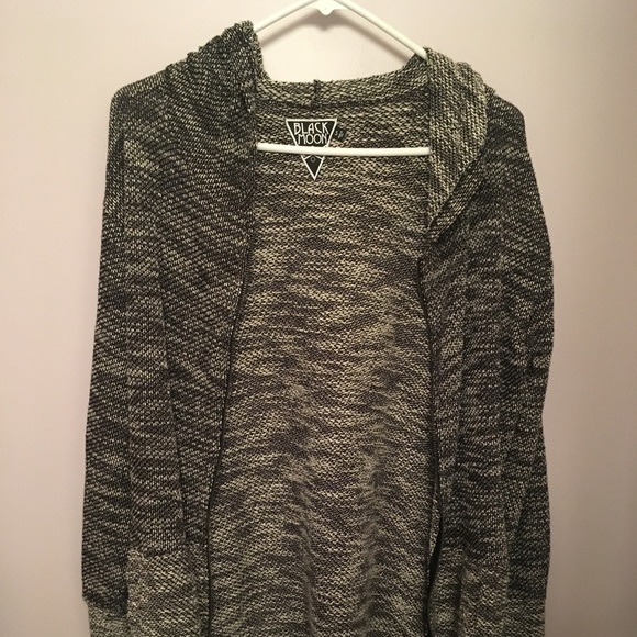 Urban Outfitters Sweaters - Urban Outfitters Black Moon Long Zip Up Cardigan